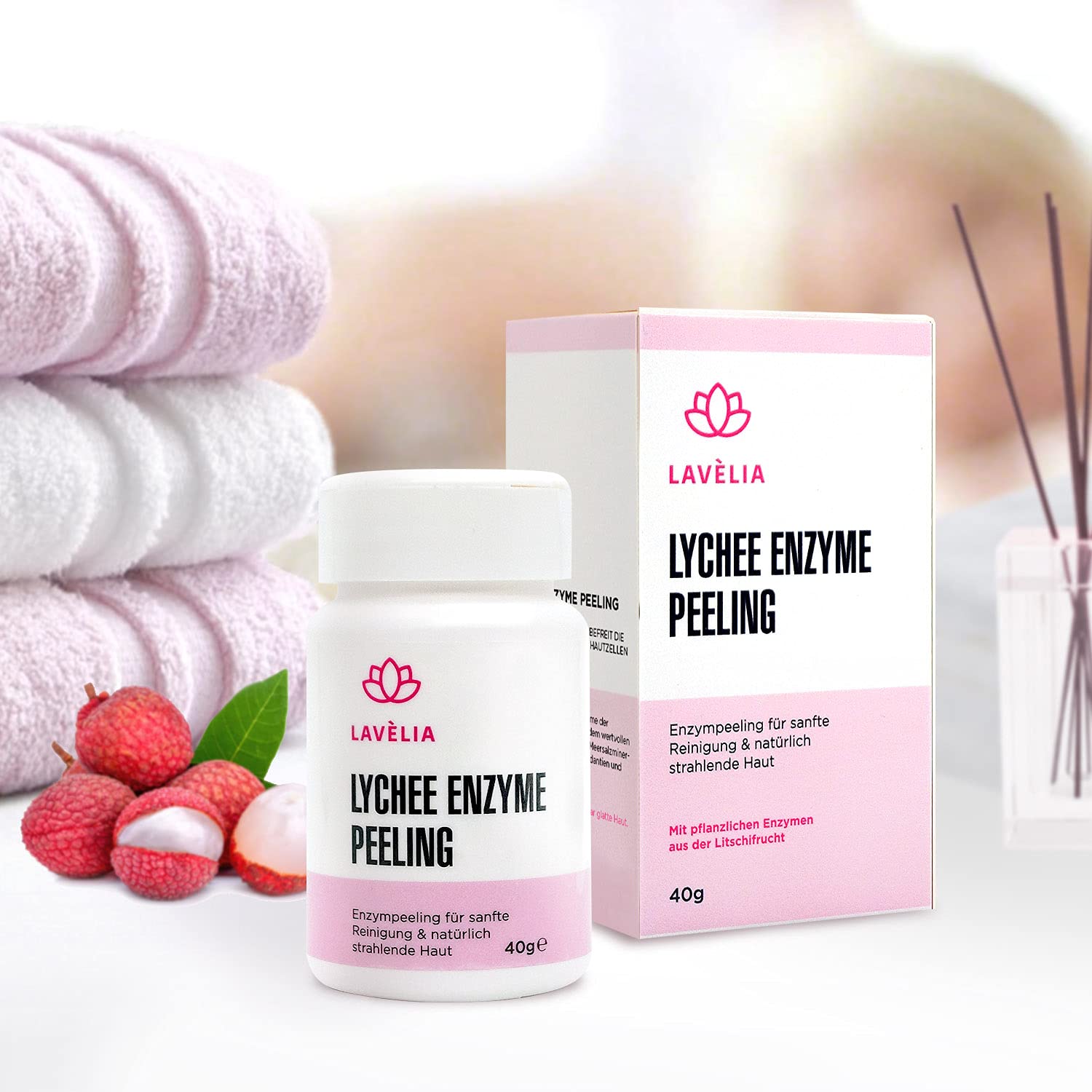Lavelia Beaty Lychee Enzyme Peeling 40g (แบรนด์จากเยอรมัน) 0 กก.