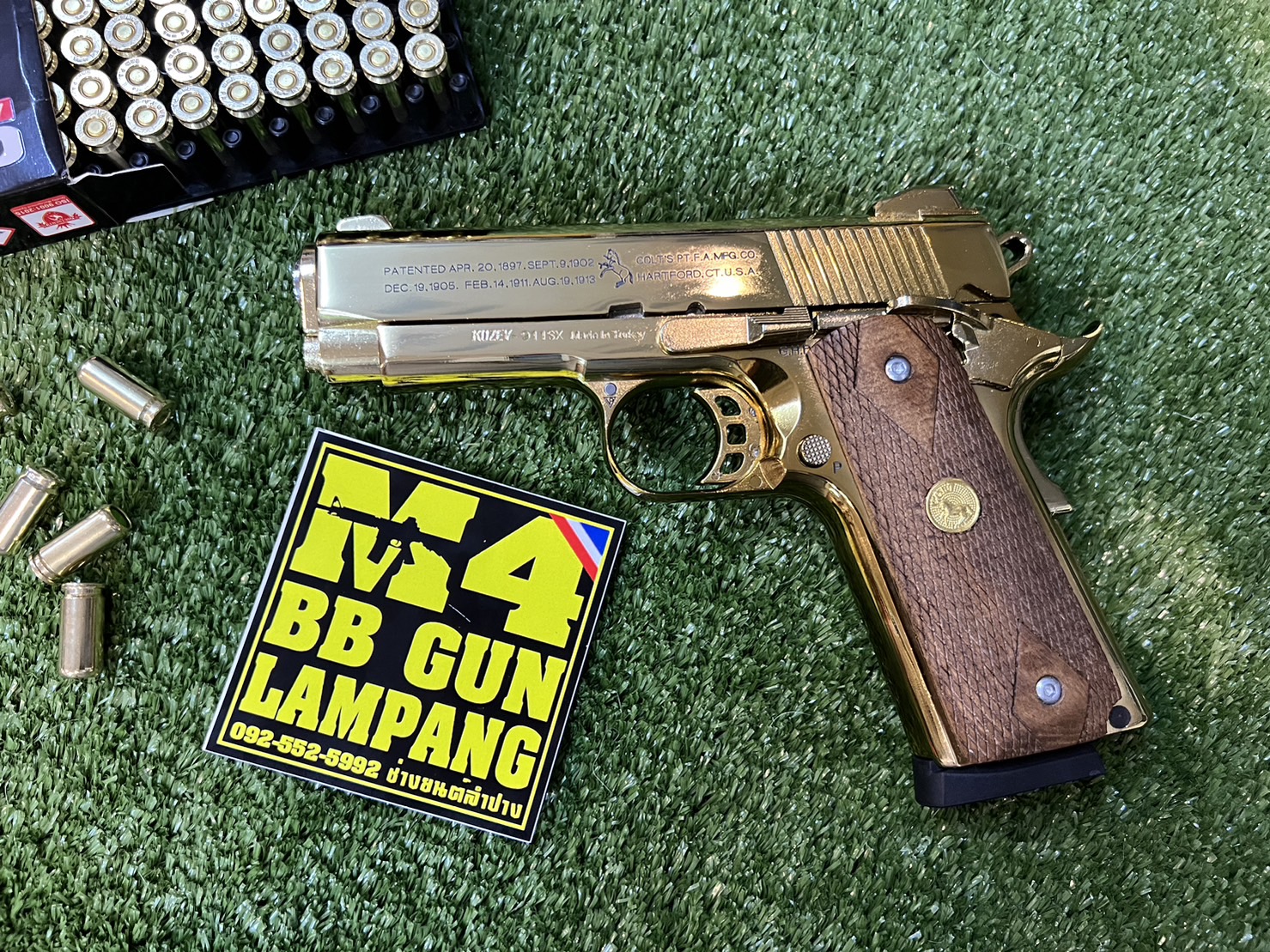 KUZEY M1911 ลาย 100 YEARS ลำกล้อง 4" ทอง