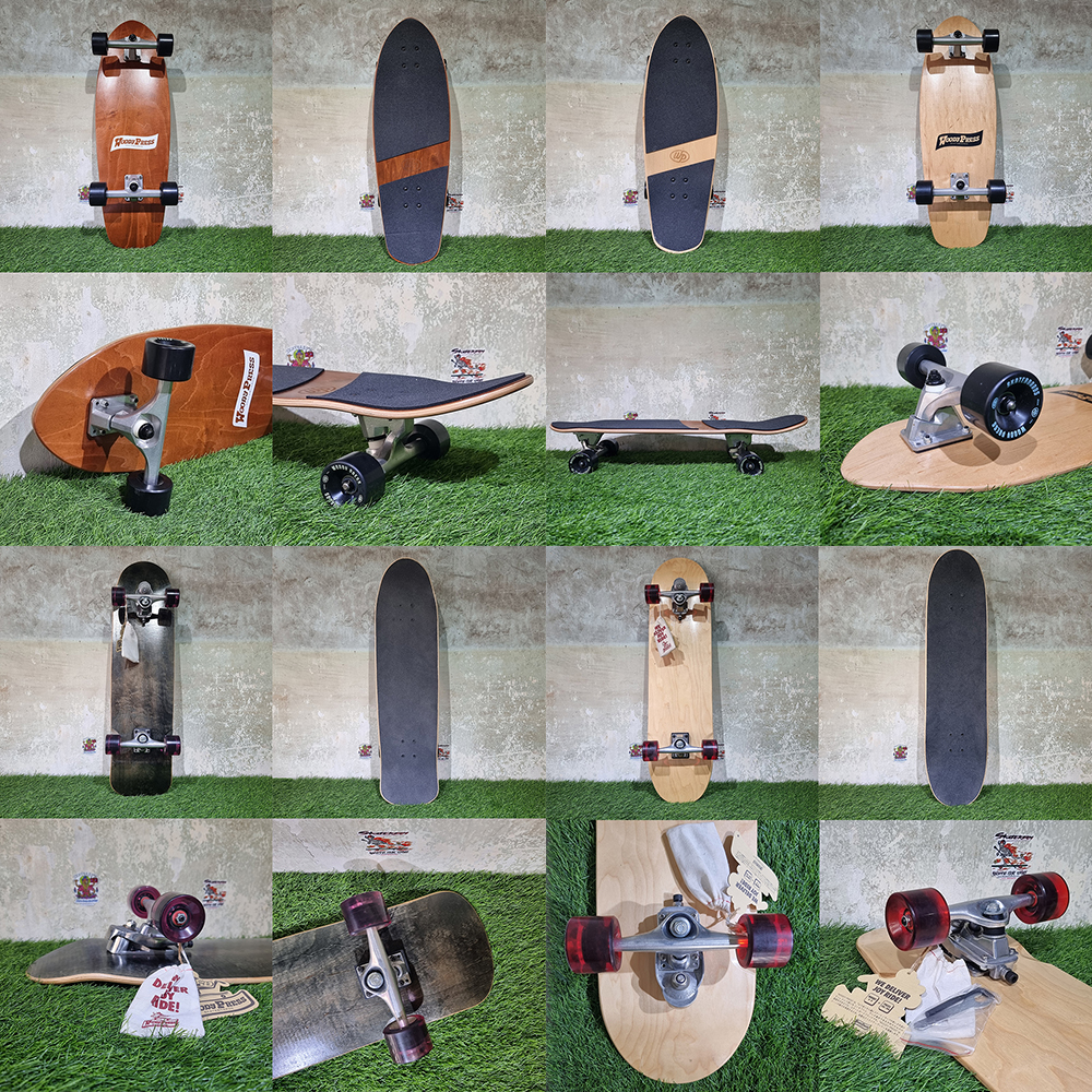 0202 เซิร์ฟสเก็ตบอร์ด Woody Press ทรัคสปริง Carving Thruster 2 ขนาด 32นิ้ว 33นิ้ว