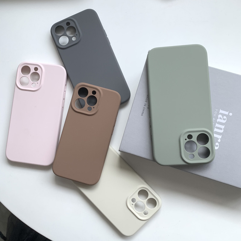 Silicone premium with camera Case (bluegray colors)