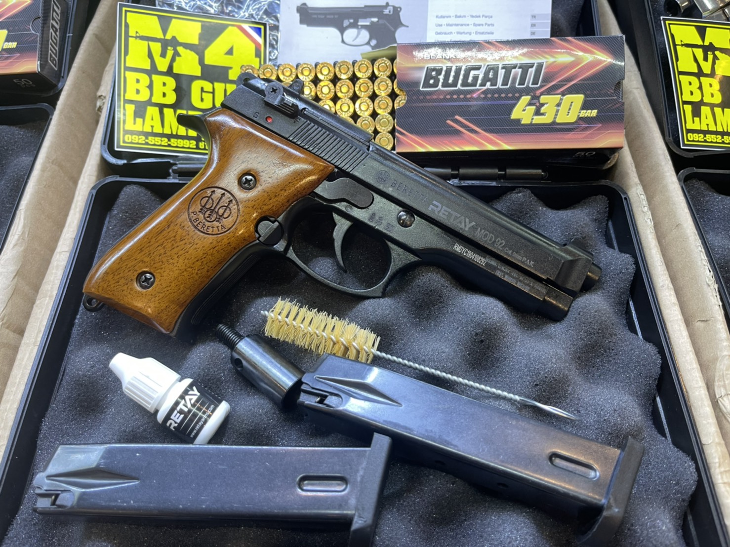 RETAY บาเรทต้า MOD 92 ดำ ด้าม ไม้