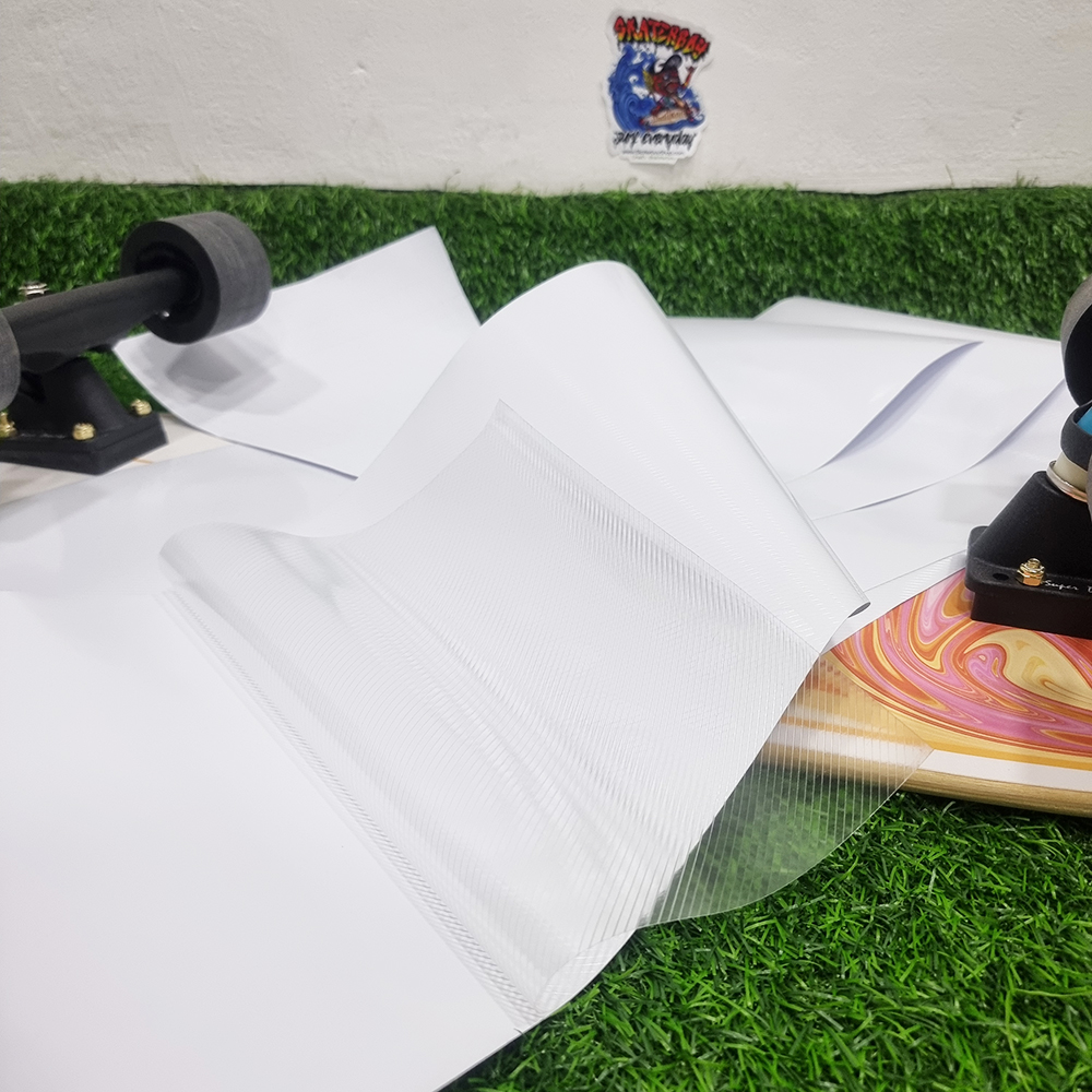 [0304] สติ๊กเกอร์ใสกันรอย ป้องกันล้อกัดลายบอร์ด ขนาด 85x24cm anti bite wheel