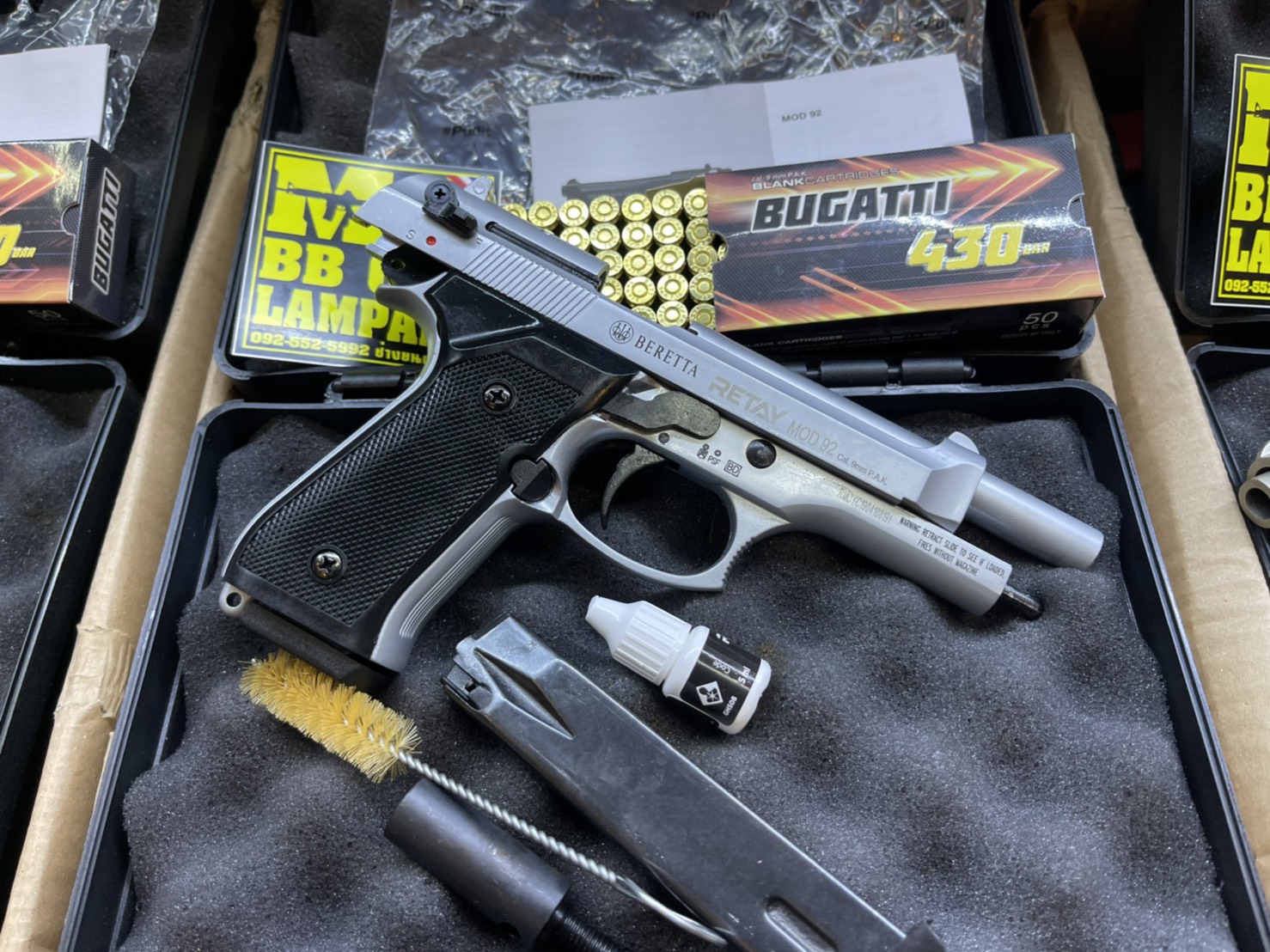 RETAY บาเรทต้า MOD 92 บรอนซ์เงิน ด้าม ดำ