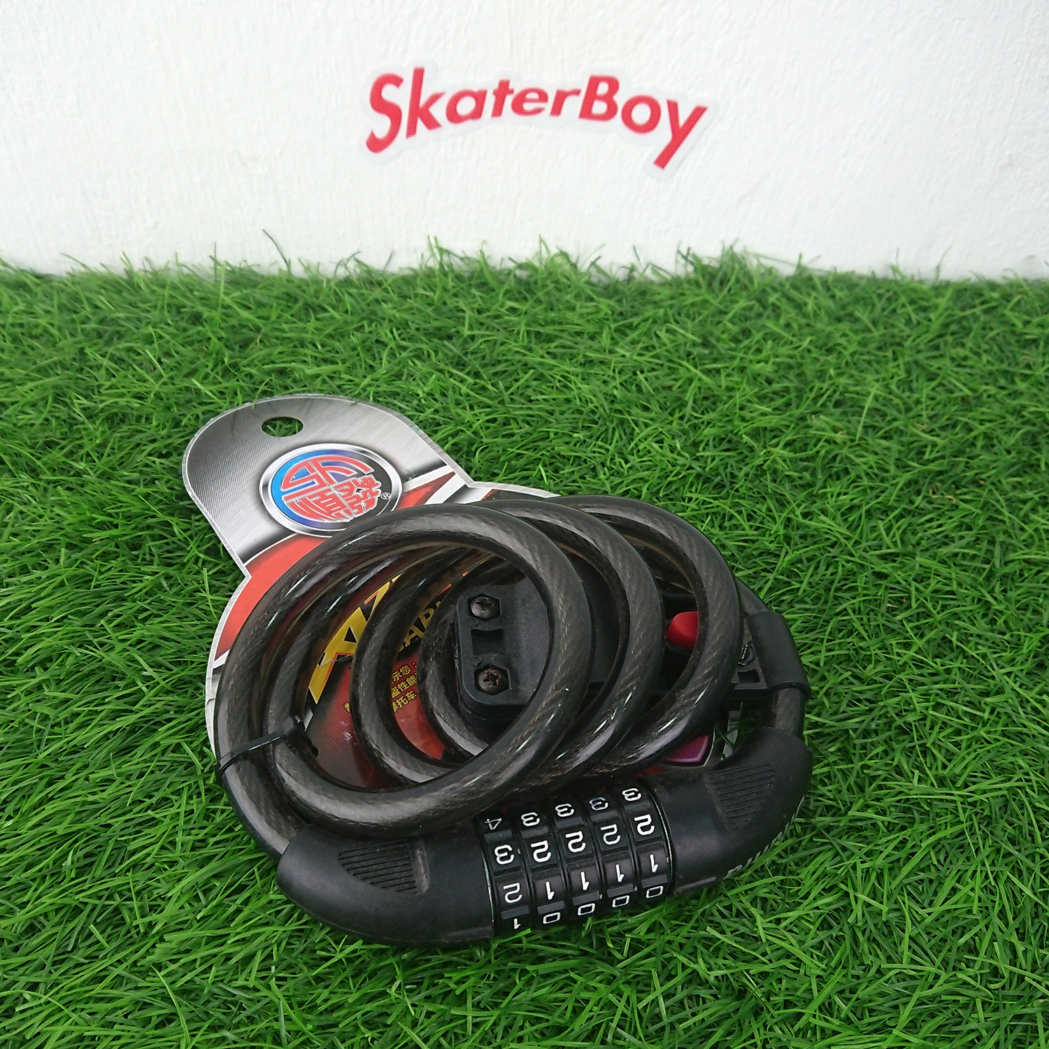 [0901] ที่ล็อคจักรยาน รหัส5ตัว ลวดสลิงหุ้มพลาสติก