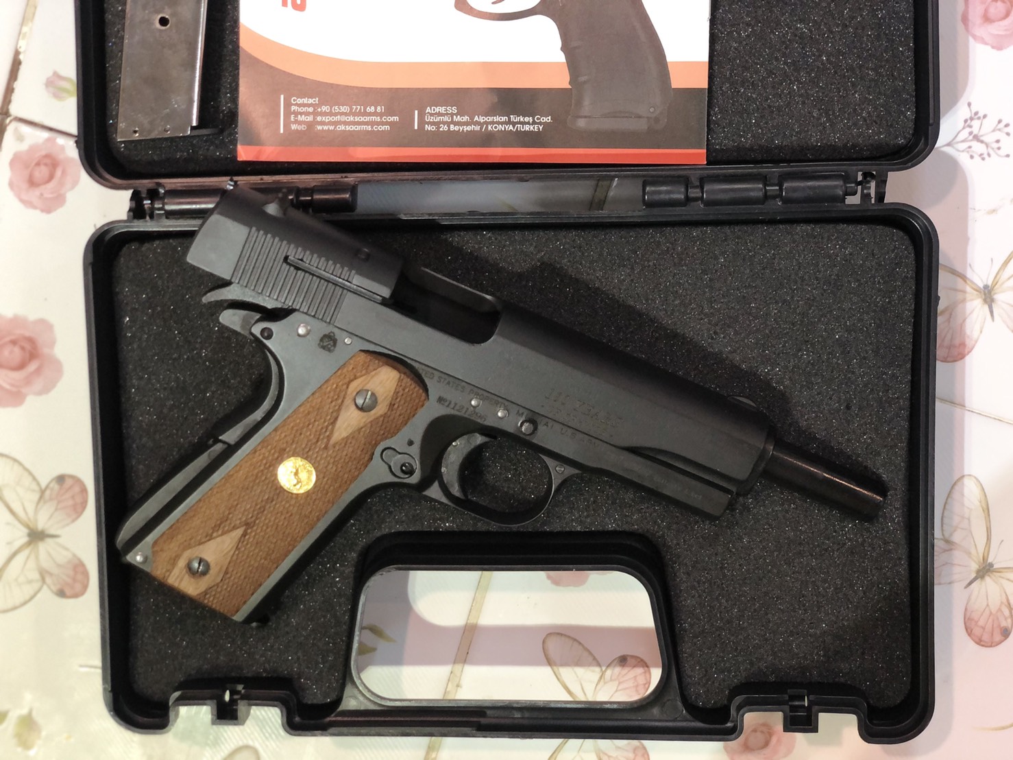 AKSA COLT 1911 ลาย 100 ปี สีดำ