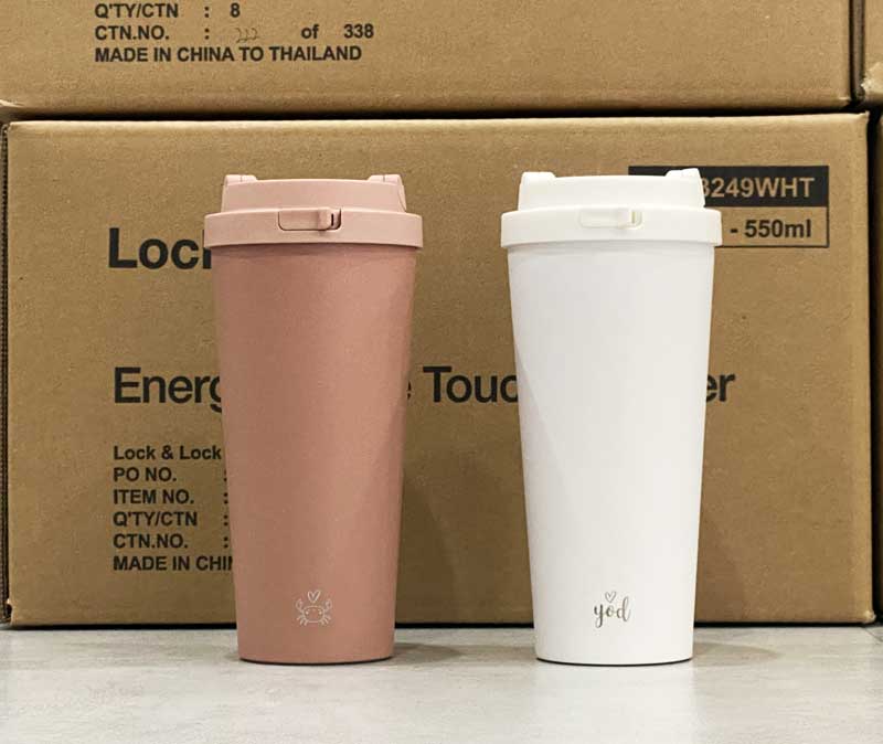 สลักชื่อ สลักข้อความ สลักรูป เลเซอร์ชื่อ เลเซอร์ข้อความ เลเซอร์รูป บนกระบอกน้ำ