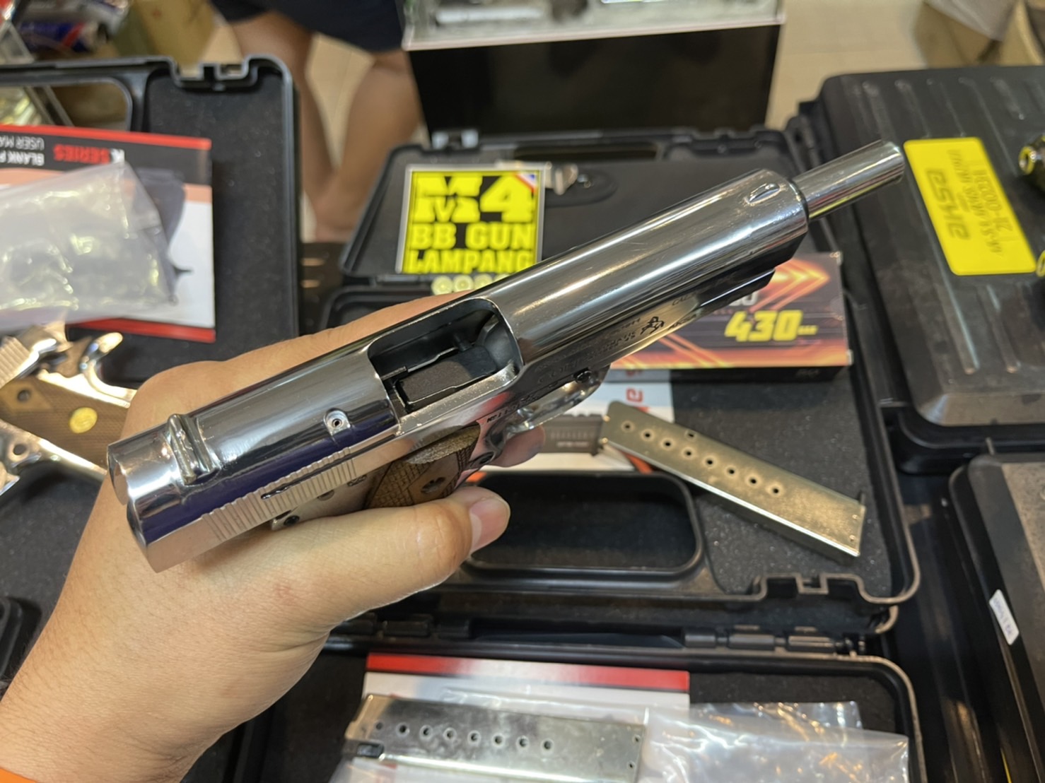 AKSA COLT 1911 ลาย Government สีเงินเงา