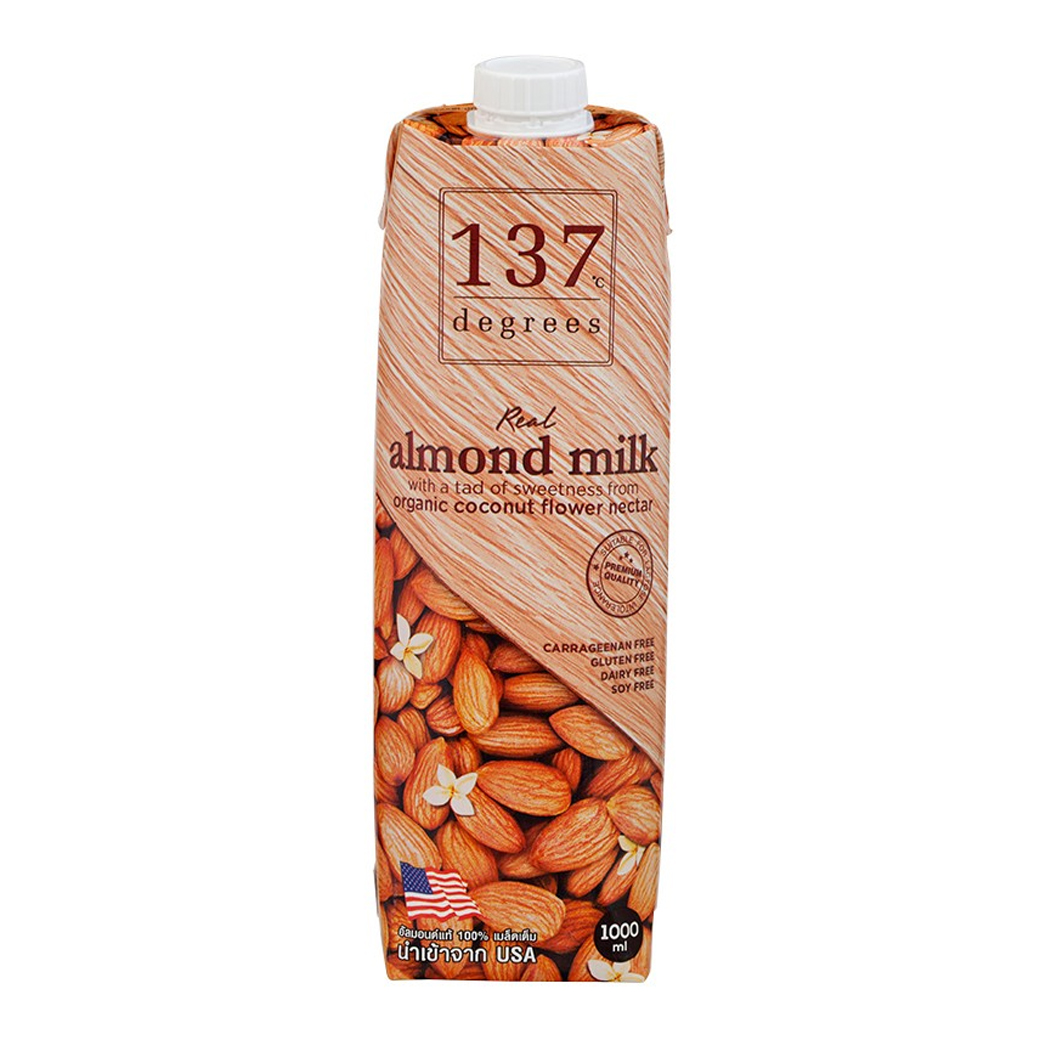 B02 [137Degrees] นมอัลมอนด์ รสดั้งเดิม สูตรหวานน้อย 1000ml. "เจ"