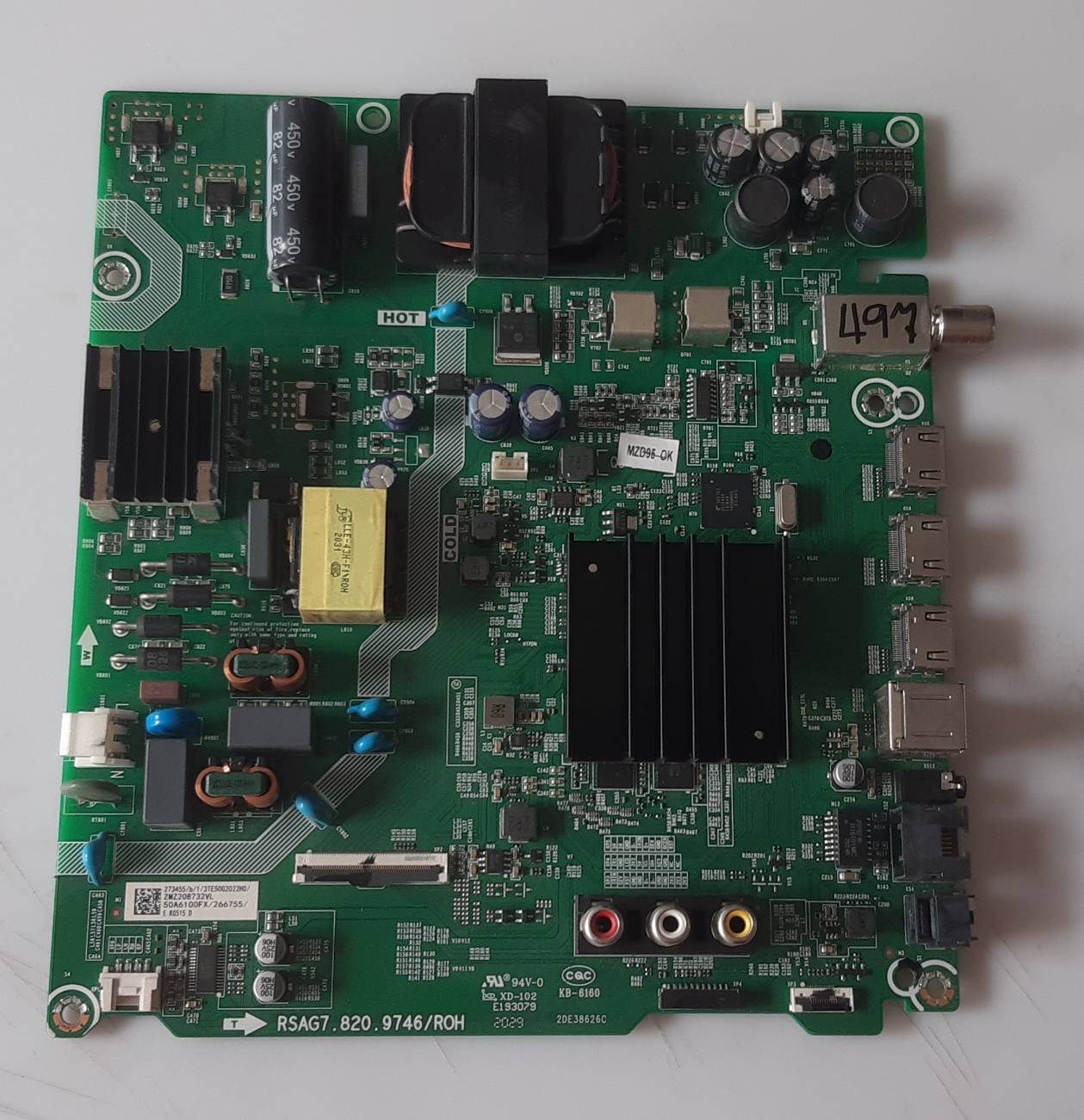 อันที่ 497 Hisense 50A7100F ซีสเตร็ม RSAG7.820.9746 ดีเทสแล้ว