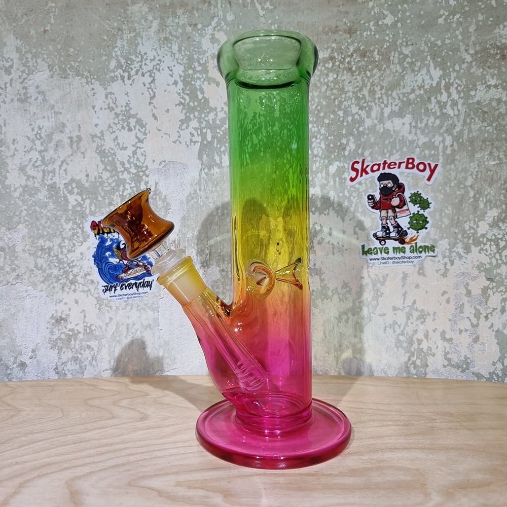 [1004] หลอดแก้ว ท่อน้ำน้ำ water pipe สูง 9.5นิ้ว รู14mm ยาว7cm ทรงอ้วน ทรงผอม