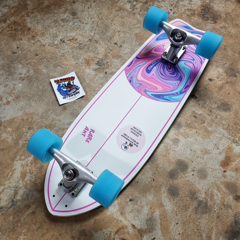 0202 RareAnt Surf skate บอร์ด 31x9.5นิ้ว ล้อ 65mm ทรัค CX4 setting ดี งานสวย ปริ้นลายลงผ้า