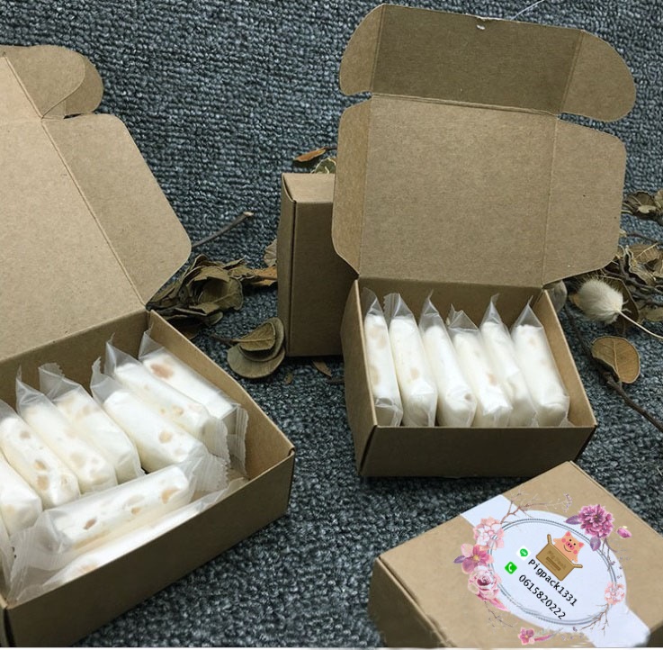 กล่องกระดาษคราฟ ขนาด8.5x6x3cmแพ็ค50ชิ้น : 006966