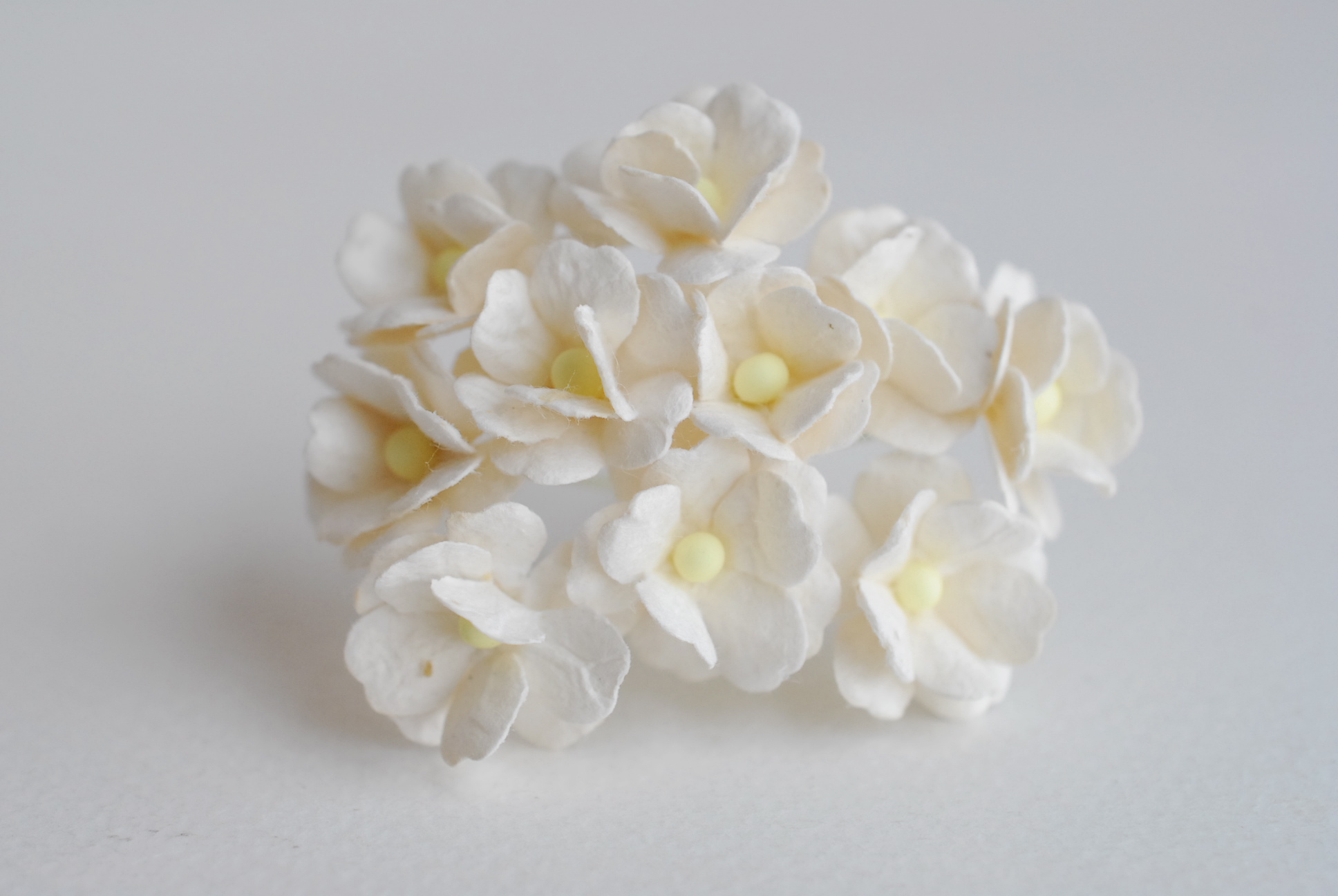 ดอกไม้กระดาษสา ราคาส่ง, ดอกไฮเดรนเยียกระดาษสา ดอกไม้ประดิษฐ์ ตกแต่งงานแต่งงาน ประดิษฐ์ข้อมือเพื่อนเจ้าสาว ขนา่ด 1.5 cm., สำหรับของชำร่วย, งานแต่งงาน, ดอกไม้ทำข้อมือเจ้าสาว สีขาวอ๊อฟไวท์ จำนวน 100 ดอก Paper flower,100 Pieces mulberry hydenyia, ofwhite colo