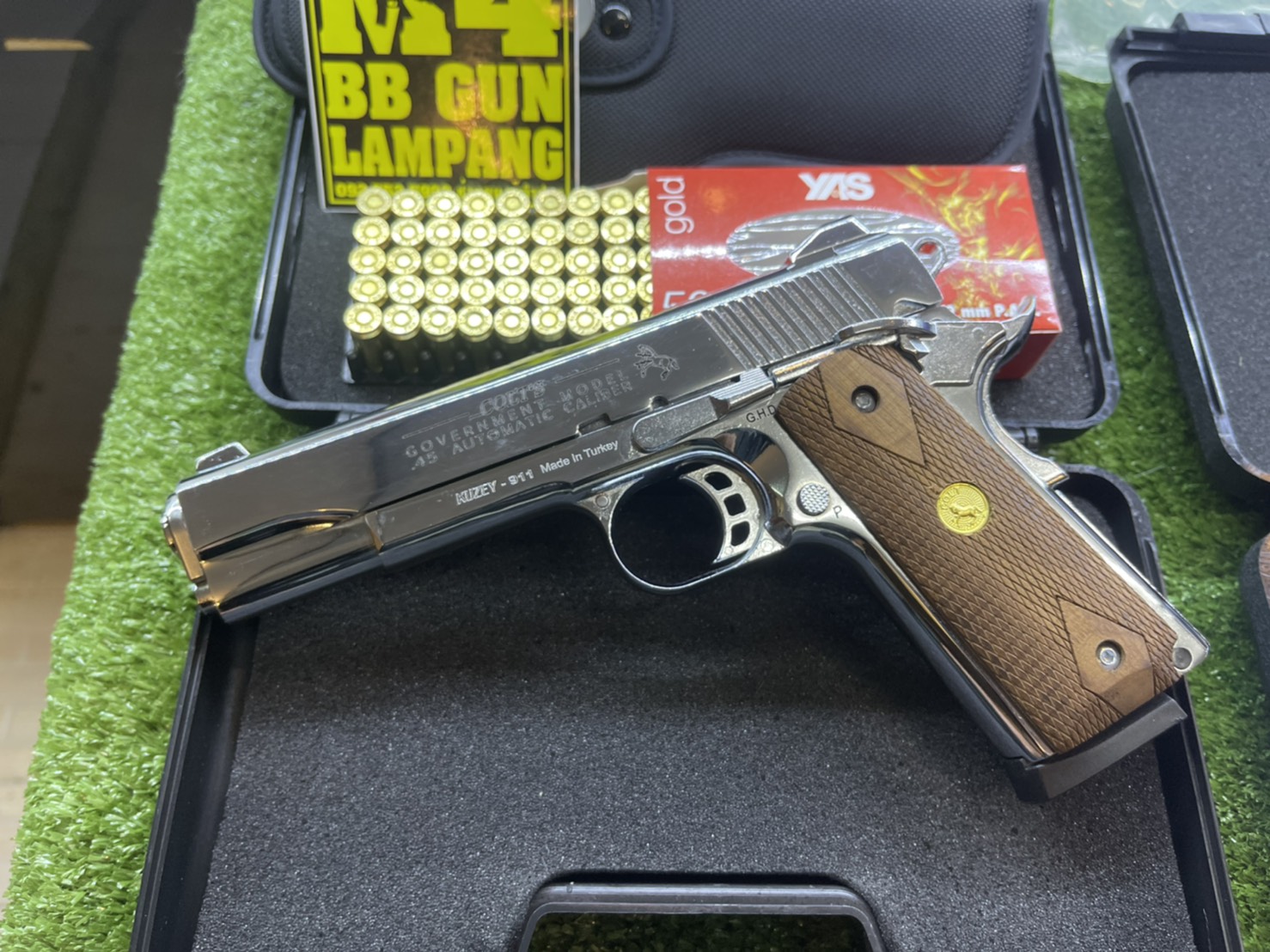 KUZEY M1911 ลาย Government ลำกล้อง 5" เงินเงา