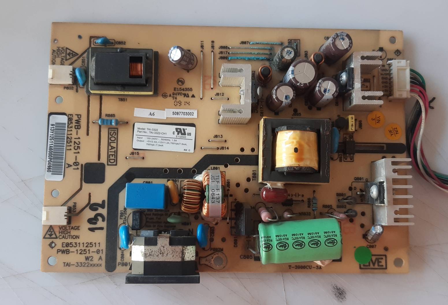 อันที่ 132 จอคอม W185 FW660AA ซัฟฟลาย PWB-1251-01 ดีเทสแล้ว