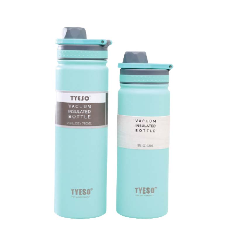 กระบอกน้ำสุญญากาศ จุกเปิด หูหิ้ว Tyeso 530, 750 ml.