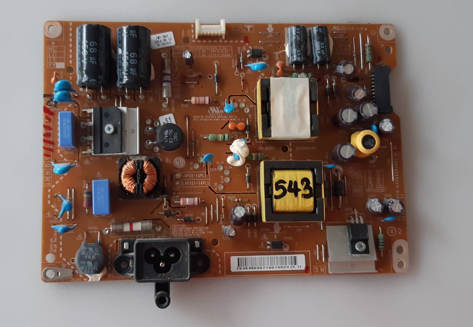 อันที่ 543 LG 32LY340C ซัฟฟลาย EAX65391401 3PCR00449F ดีเทสแล้ว