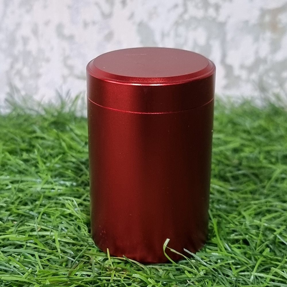 [1003] กล่องเก็บสมุนไพร กลม 2ขนาด Aluminum กันชื้น กันฝุ่น เก็บยา