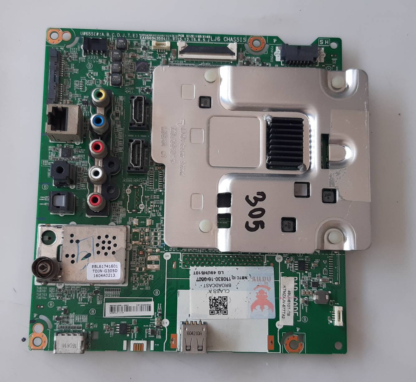 อันที่ 305 LG 49UH610T ซีสเตร็ม EAX66943504 ดีเทสแล้ว