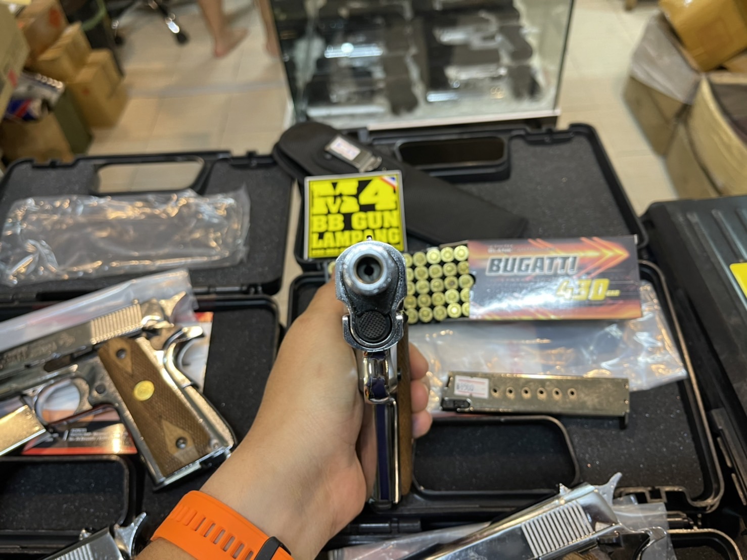 AKSA COLT 1911 ลาย 100 ปี สีเงินเงา