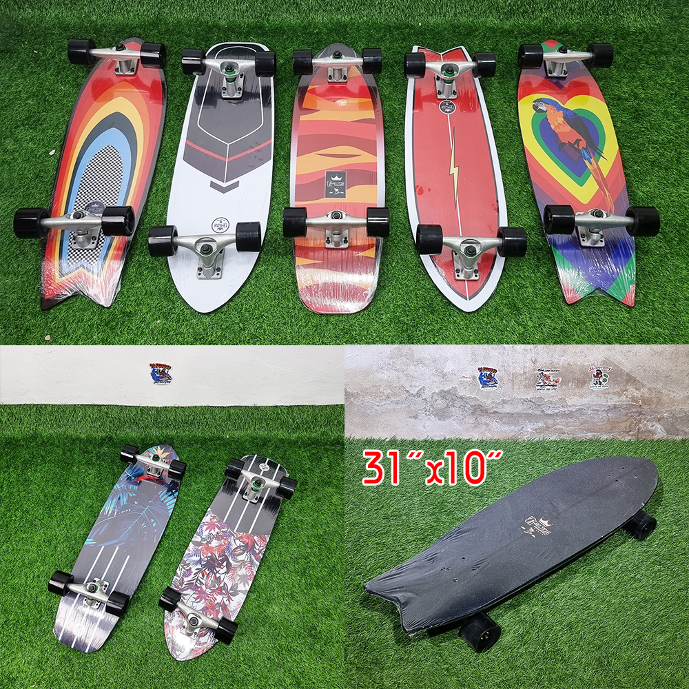 0201 Surf skate custom บอร์ด32นิ้ว แนะนำ สูง160-170cm เซิร์ฟ สเก็ตบอร์ด พร้อมเล่น ลายเยอะ
