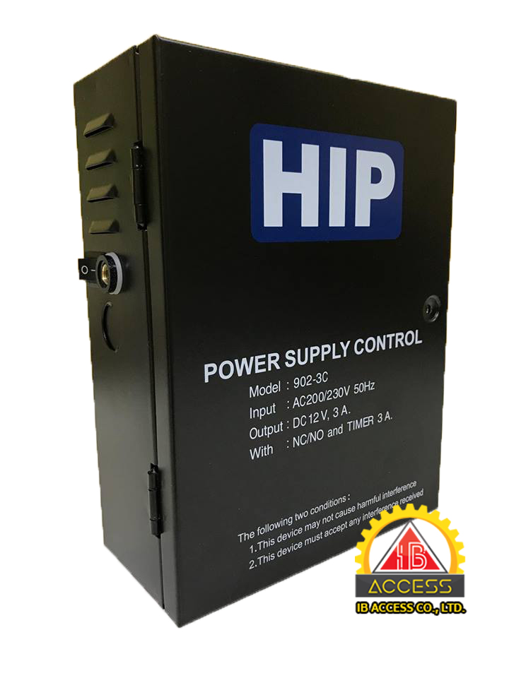 Power Supply 12Vdc 3A. ยี่ห้อ HIP รุ่น 902-3C