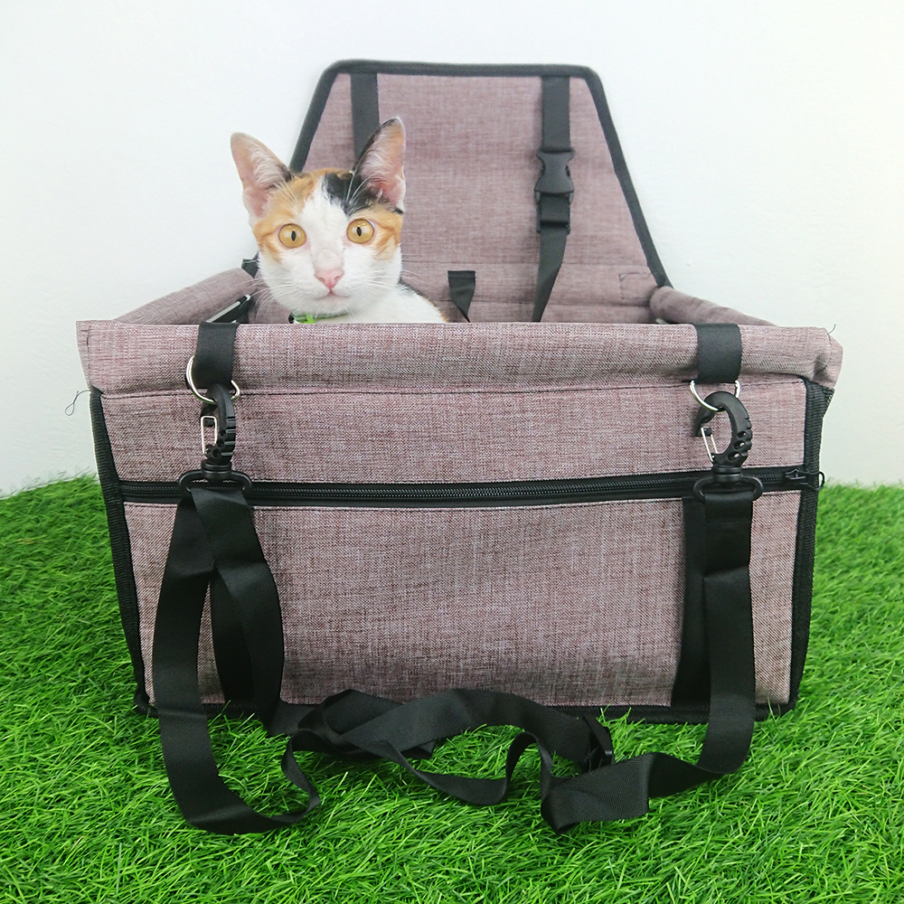 [1100] Pet car seat เบาะนั้งบนรถสำหรับ สุนัข แมว กันขนร่วง รอยข่วย รถเปื้อน
