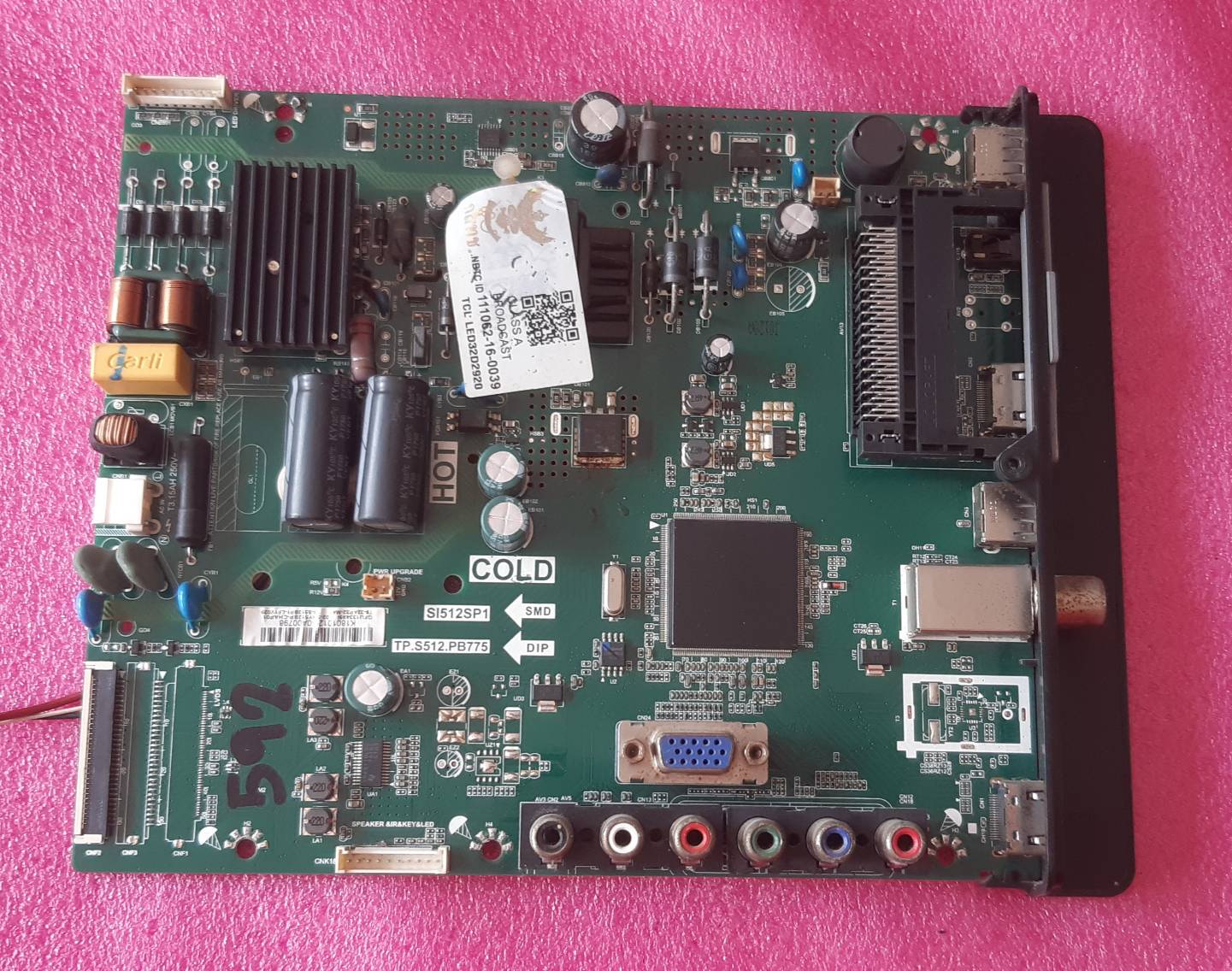 อันที่ 592 TCL 32D2920 ซีสเตร็ม TP.S512.PB775 ดีเทสแล้ว