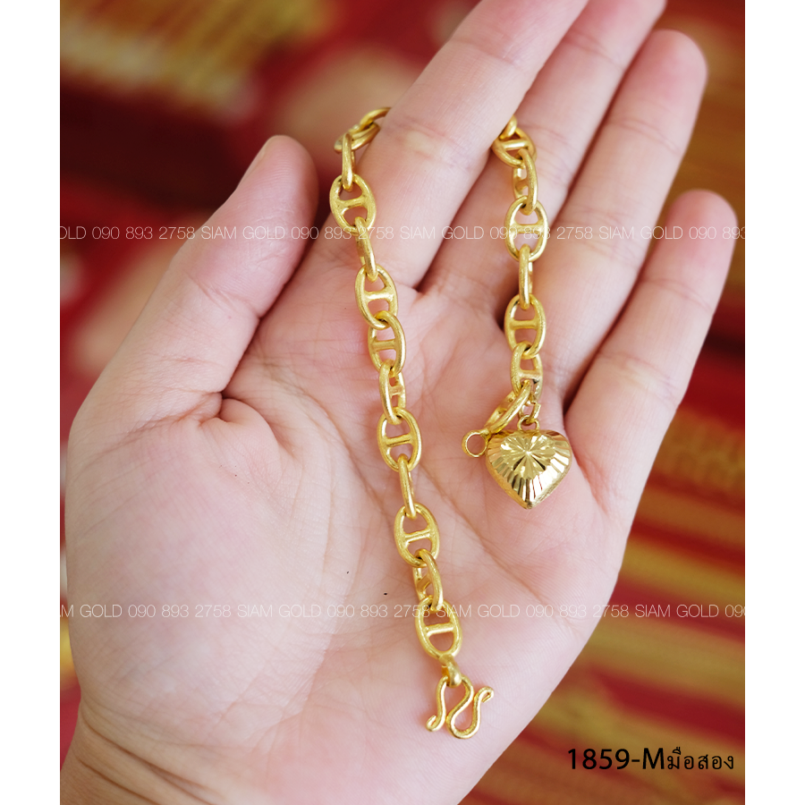 (M-มือสอง) สร้อยข้อมือ ข้อมือลายโซ่ห่วง 1 บาท