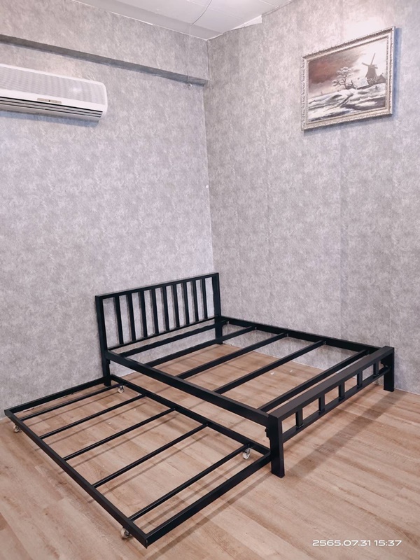 B101-SL3 เตียงเหล็ก 5ฟุต สไลด์ 3ฟุต