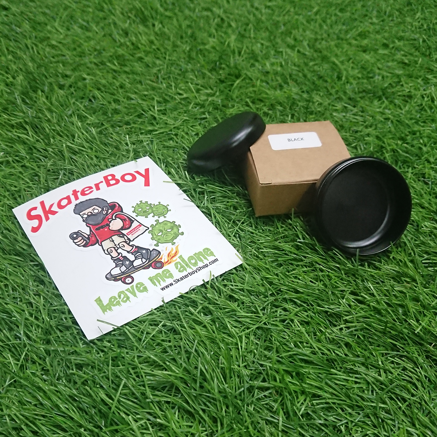 [1003] กล่องเก็บสมุนไพร กลม 2ขนาด Aluminum กันชื้น กันฝุ่น เก็บยา