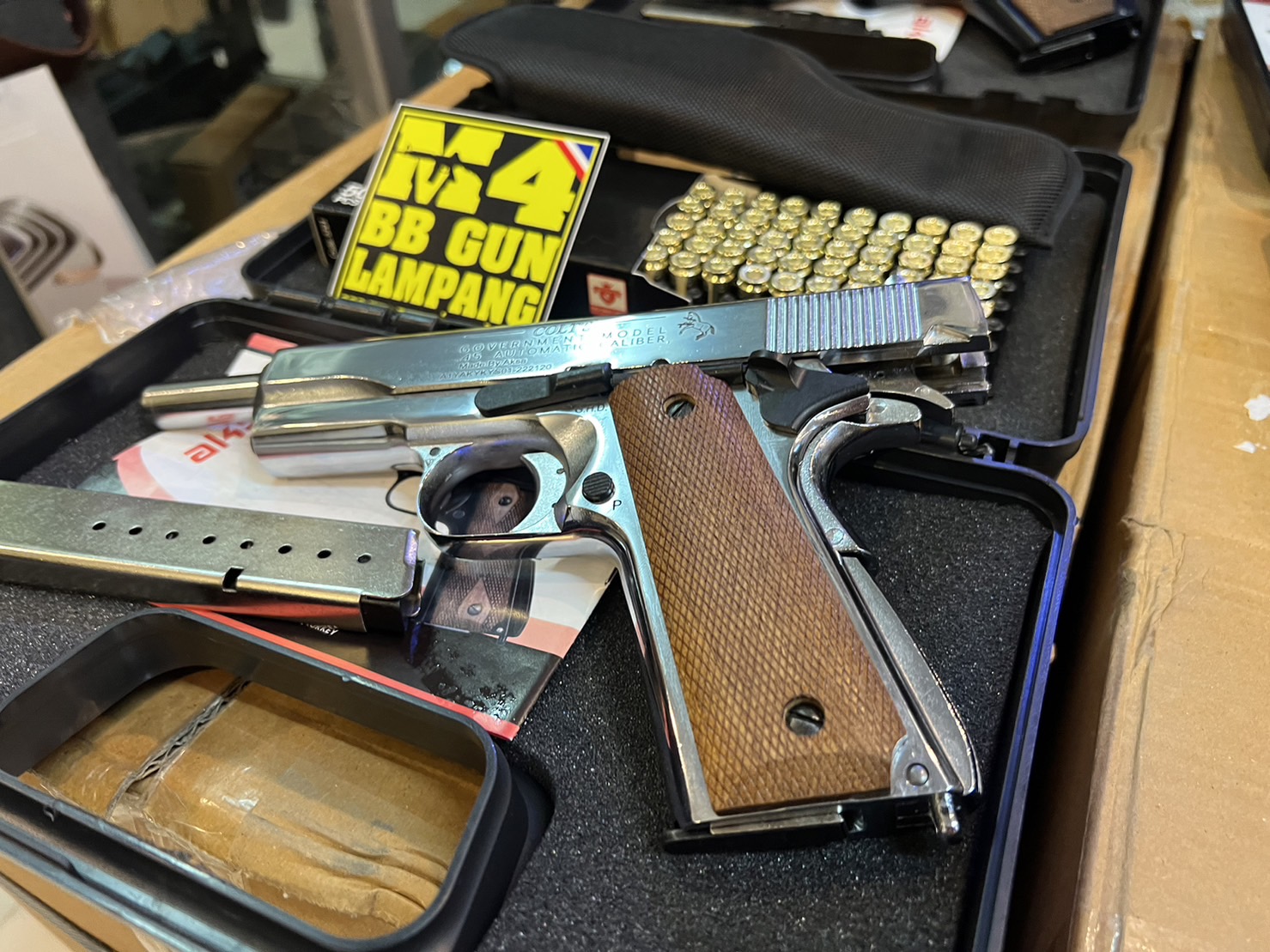 AKSA COLT 1911 ลาย Government สีเงินเงา