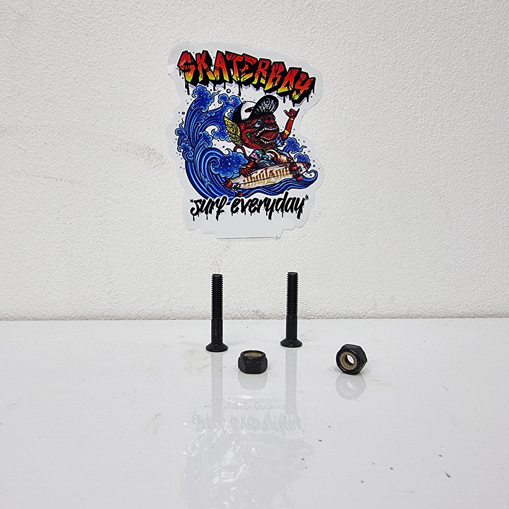 [0309] Black truck mounting nuts, length 25 27 28 30 35 40 53 mm, male and female, 1 pair, exactly for skateboard models.