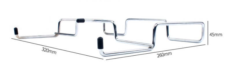 [1200] ชั้นเหล็กติดโต๊ะพับ อเนกประสงค์ แขวนถุง ตะกร้า สายไฟ