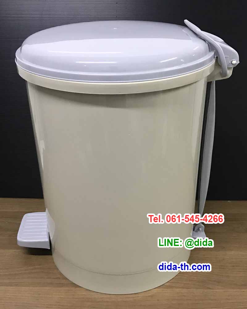 ถังขยะเท้าเหยียบ ทรงกลม 18 ลิตร