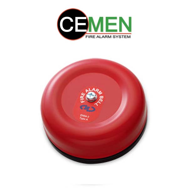 S-332 Fire Alarm Bell 6 inch ,93dBA. at 1 m. ,24 VDC ,Red Color