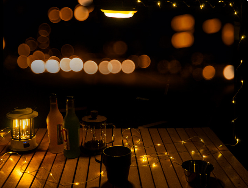 [1200] ไฟตกแต่งกันน้ำ 10m แขวนได้ เก็บง่าย สายไม่พัน ชาจ type c สร้างบรรยากาศ ปาตี้ กั้นเขต แค้มปิ้ง