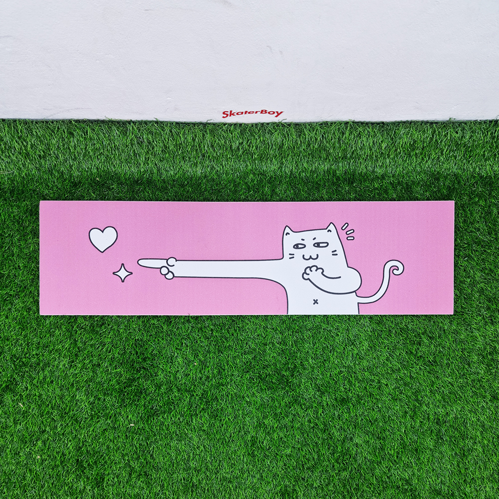 [0304] สติ๊กเกอร์กระดาษทราย 83x24cm ลายแมวขาว ขายโดยแมวส้ม