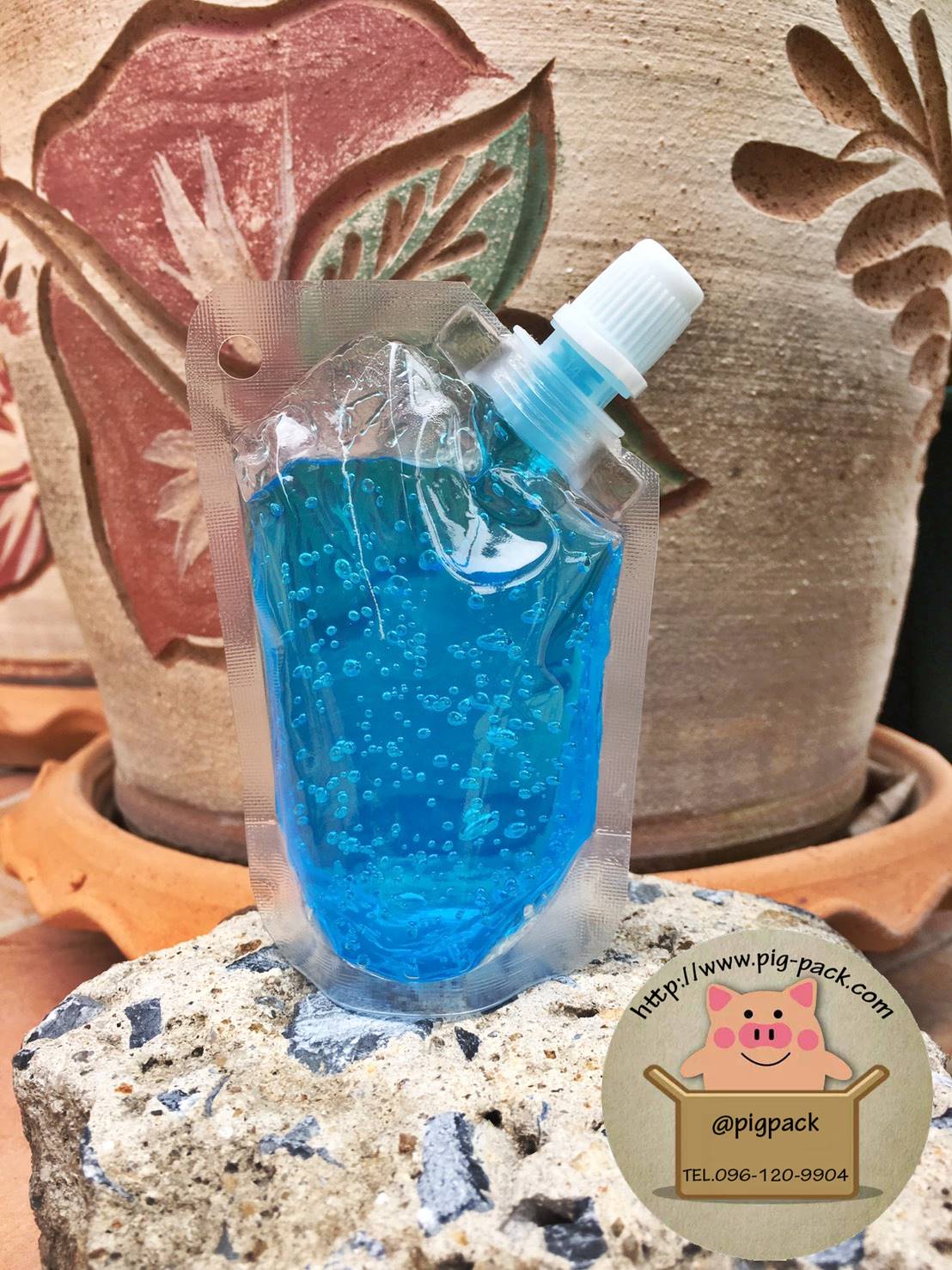 ถุงซองพลาสติกแบบมีฝาปิดด้านข้างตั้งได้ 7x10+2 cm. (50 ml.) 100 ชิ้น(สีใส) : 007416