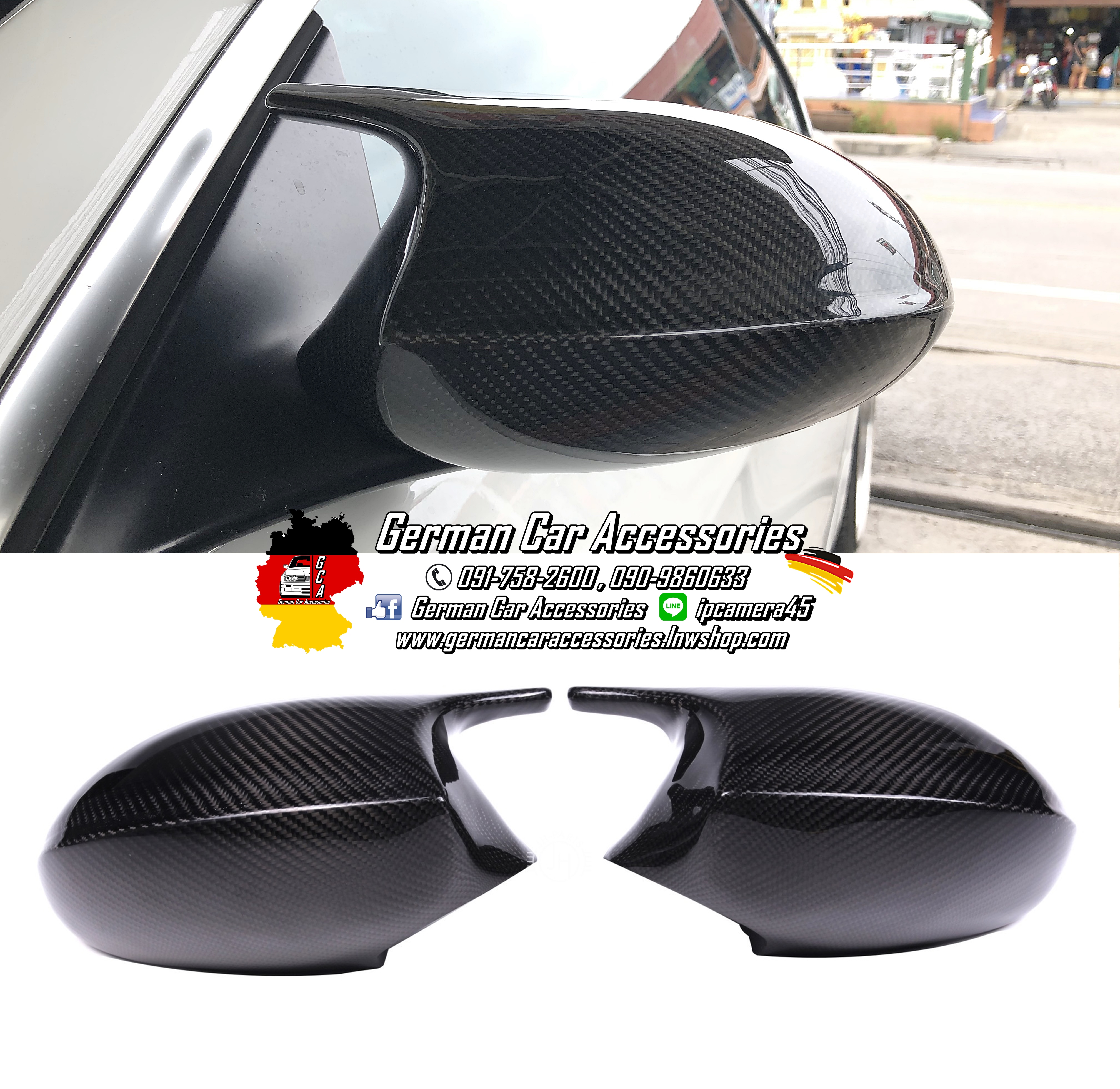 ครอบกระจกข้าง Carbon E92,E93 Pre-LCI ทรงM (แบบเปลี่ยน)