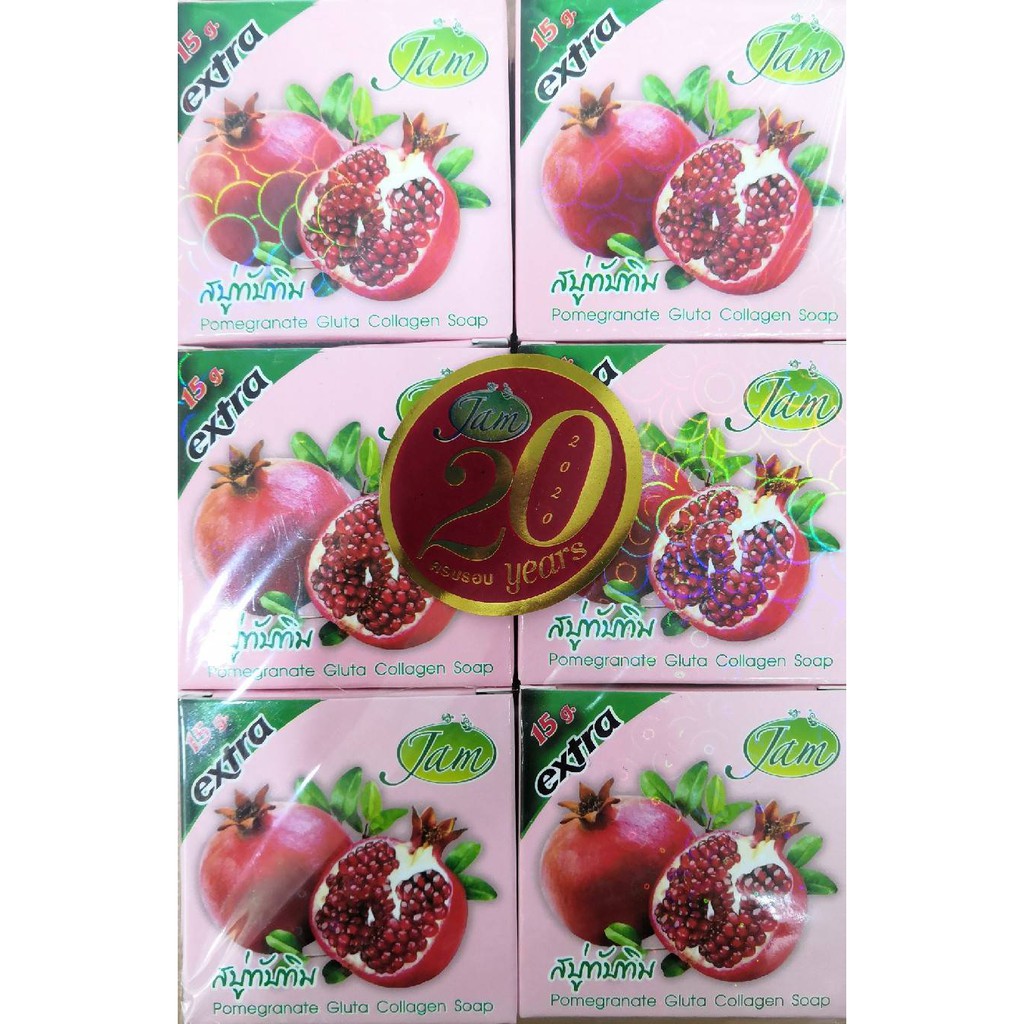 [JAM] สบู่แจม ทับทิม (J196) แพ็ค12ก้อน 60g.