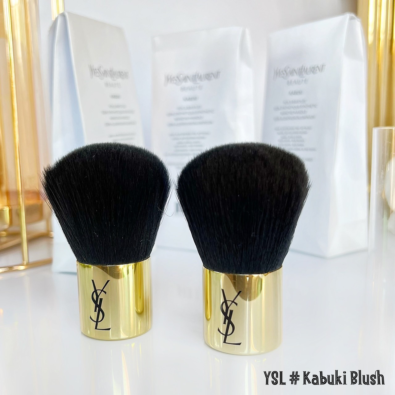 Ysl Kabuki Brush - แปรงแต่งหน้าด้ามทอง