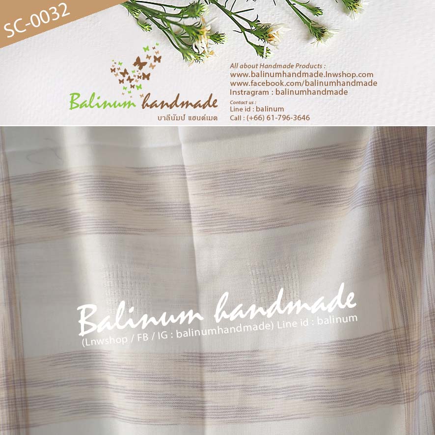 ผ้าพันคอพาสมีน่า 100% โทนขาว-น้ำตาล ผ้ามีน้ำหนัก เนื้อผ้านุ่ม ลื่น บางเบา ให้ความอบอุ่น รู้สึกสบาย สามารถนำมาพันคอหรือคลุมไหล่ก็ได้ (ใช้ได้ทั้งผู้หญิงและผู้ชาย) ขาว (White)