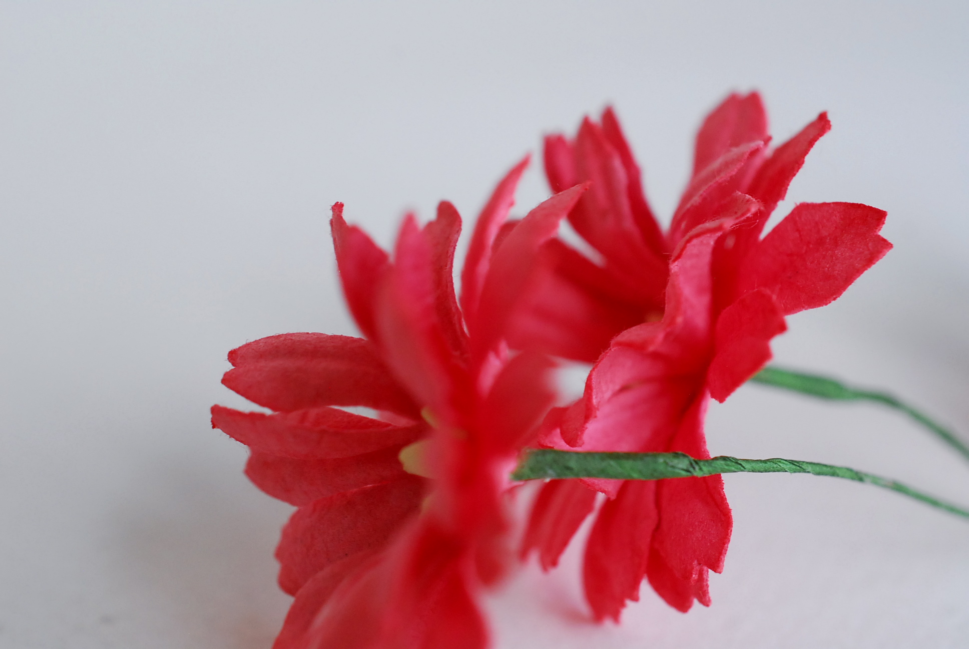 ดอกไม้กระดาษสา ดอกไม้ประดิษฐ์จากกระดาษสา ดอกเดซี่ ดอกไม้กระดาษสาขายส่ง ดอกไม้ประดิษฐ์ ดอกไม้ทำข้อมือเพื่อนเจ้าสาว ดอก daisy ขนาด 3.5 cm. จำนวน 25 ดอก สีชมพูแดง Paper Flower, 25 Daisy Flowers, size 4.5 cm., pink rouge color