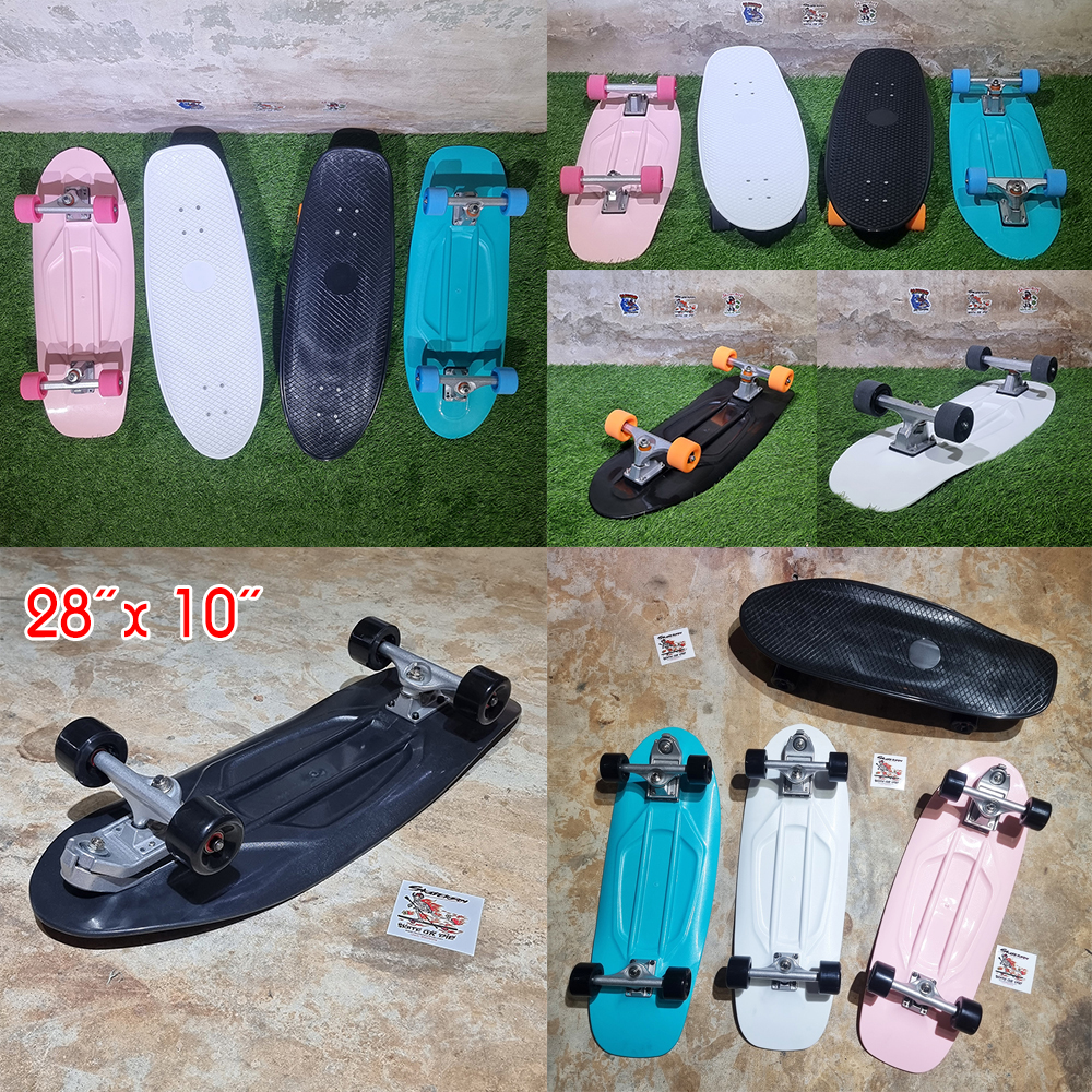 0201 Surf skate custom บอร์ด28.5นิ้ว สำหรับเด็ก สูงไม่เกิน 150cm บอร์ด Plastic เซิร์ฟ สเก็ตบอร์ด พร้อมเล่น