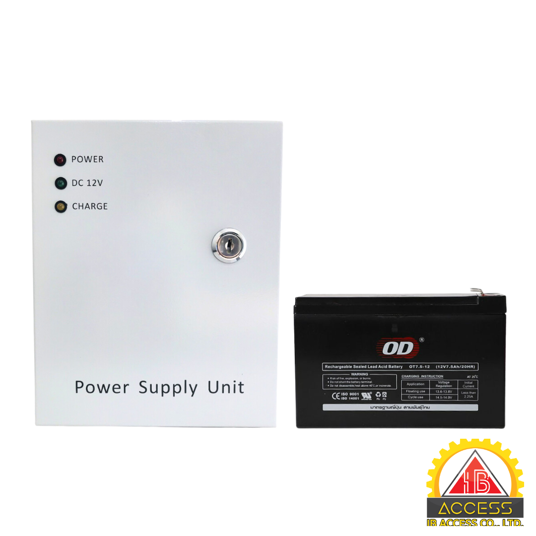 Power Supply 12V 3Amp. รุ่น ATP1203-01KB พร้อม Battery 12V 7Ah.