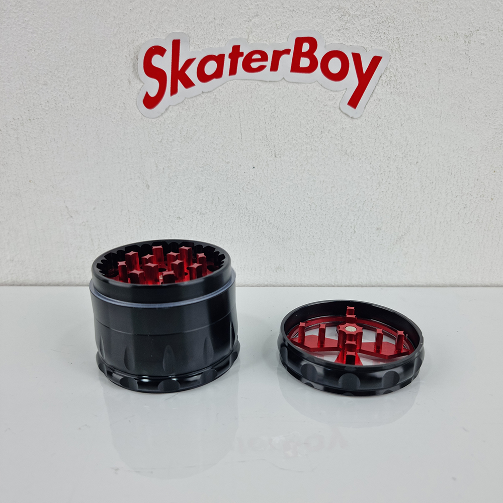 [1002] Aluminum Grinder จอใสเห็นชัด ขนาด 63mm 4ชั้น ที่บดสมุนไพร เครื่องบดสมุนไพร บดกาแฟ ไกเดอร์บด