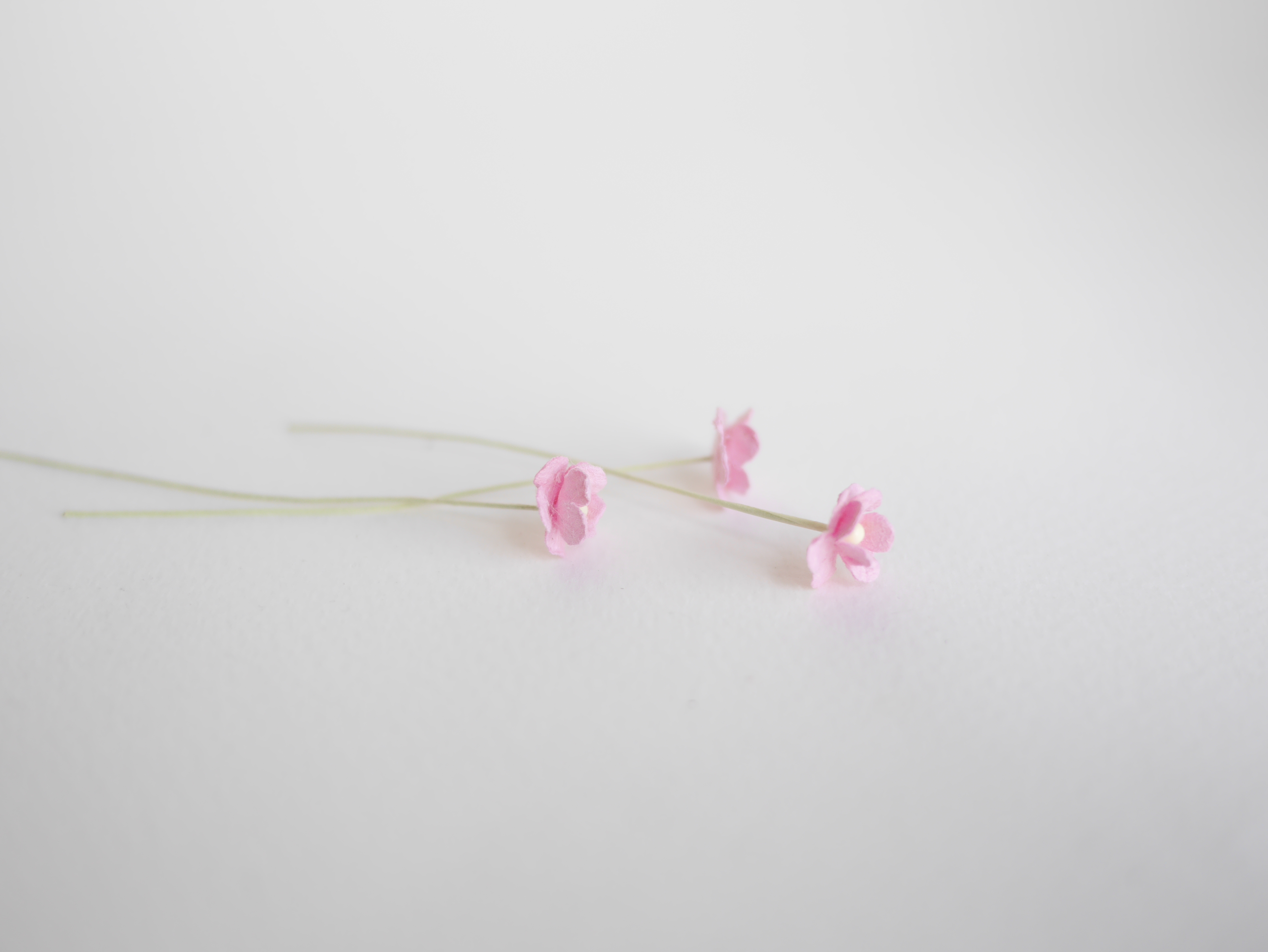 ดอกไม้กระดาษสา ดอกไม้กระดาษสาราคาส่ง ดอกไม้กระดาษสำหรับตกแต่ง งานแต่งงาน หรือติดของชำร่วย ดอก creeping lady 100 ดอก ขนาด 0.8 cm. สีชมพู Small Paper Flower with stem, 100 pcs., size 0.8 cm., creeping flowers 2 layers, pink color