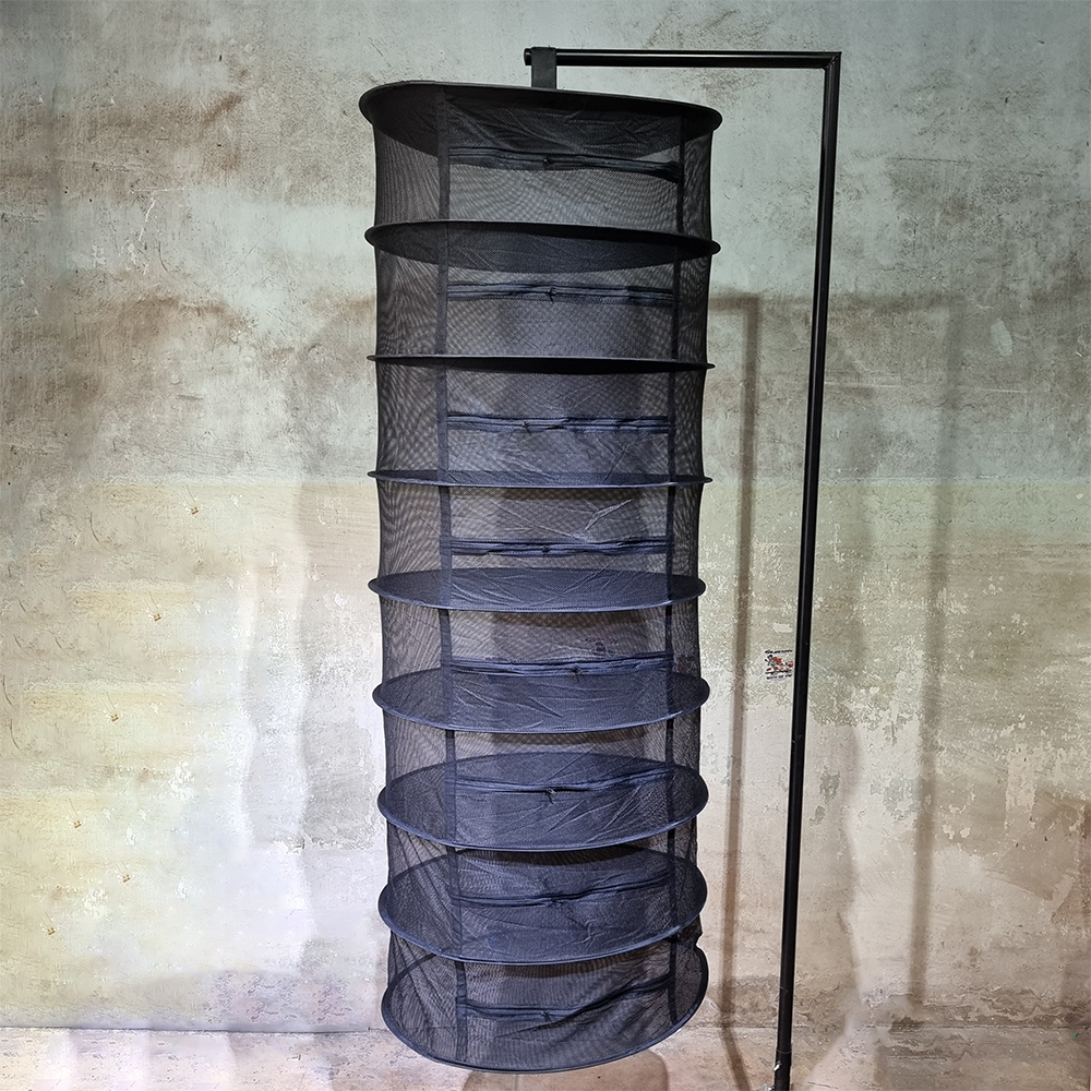 [1001] ที่ตากแห้ง ตาข่าย 60x160cm มีซิปกันฝุ่น พับเก็บง่าย ตากดอกไม้ สมุนไพร ปลา