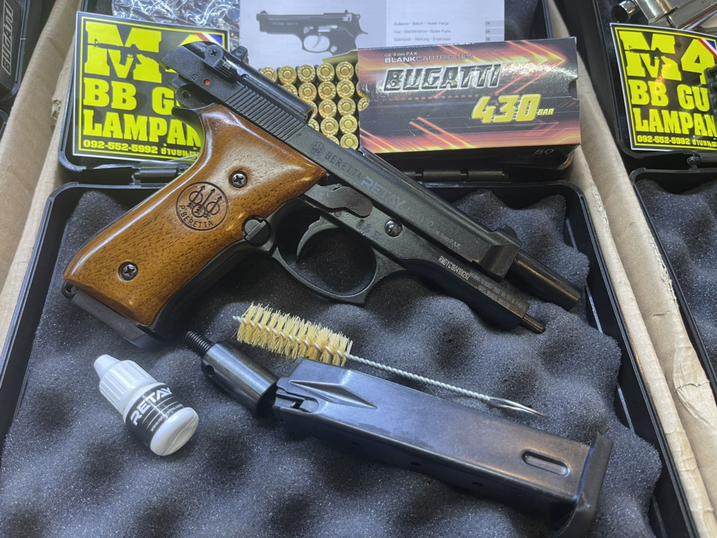 RETAY บาเรทต้า MOD 92 ดำ ด้าม ไม้